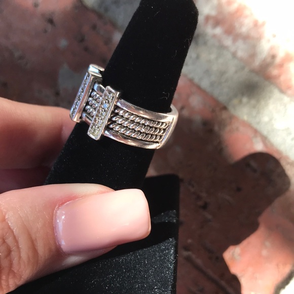 Sterling Silver and Diamond Accent Ring - Picture 2 of 4